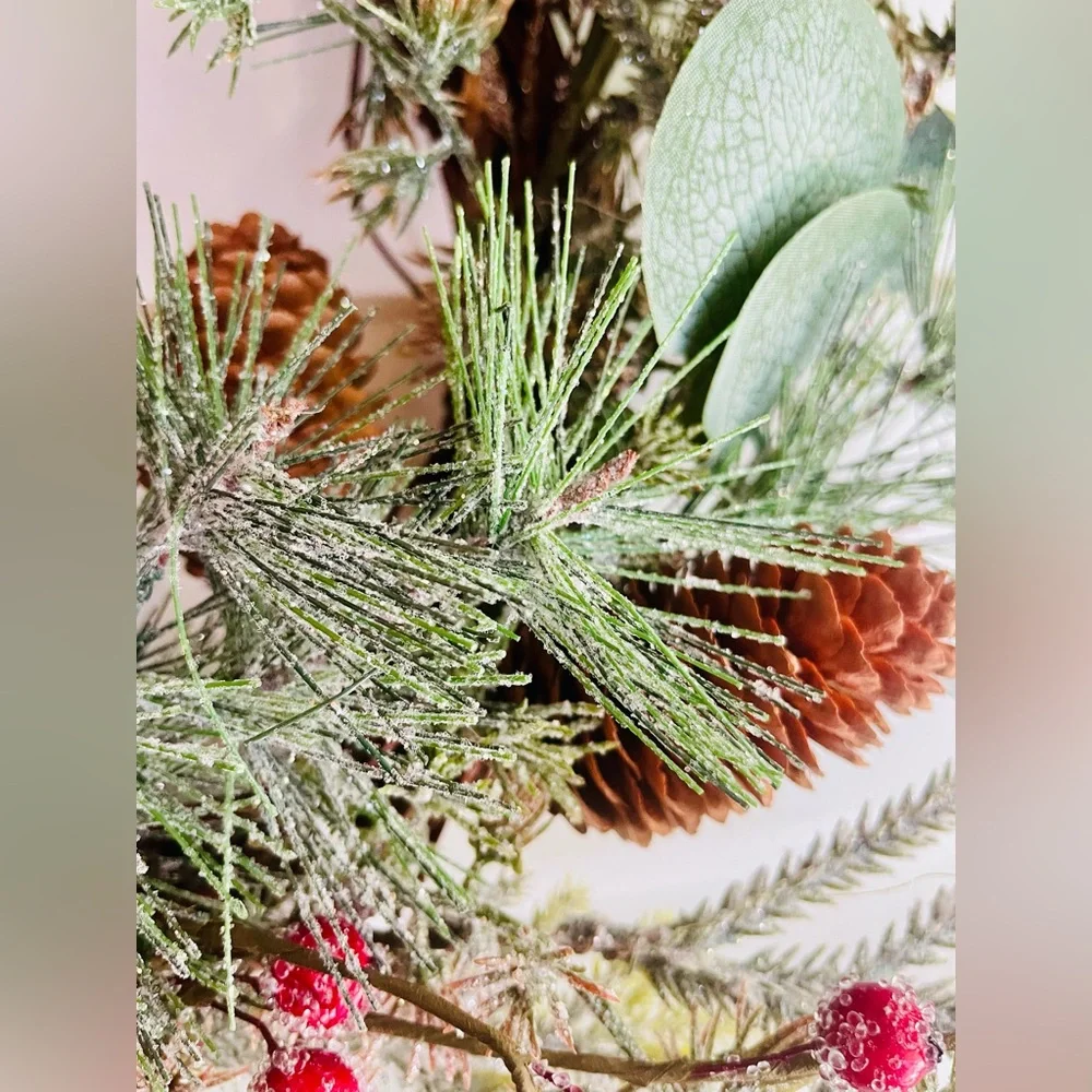 Icy Bristle Pine & Berry Wreath